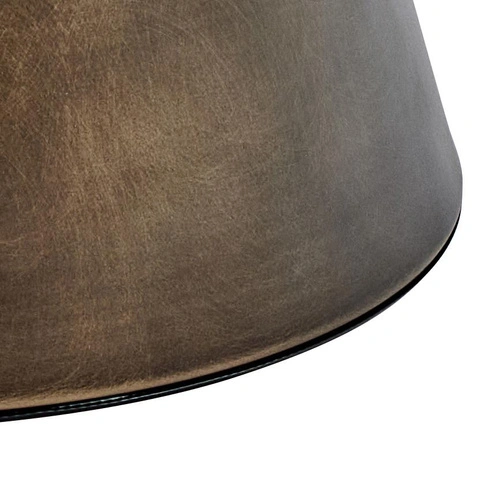 Stolik kawowy Dunsley 45 cm brązowy szklany okrągły do salonu