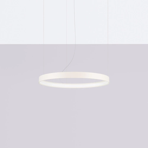 Nowoczesny żyrandol LED RIO 55 beżowy regulowany do salonu i jadalni ściemniany