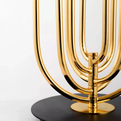 Lampa stołowa Dolce Vita czarno-złota nowoczesna metalowa do salonu i sypialni Step into Design