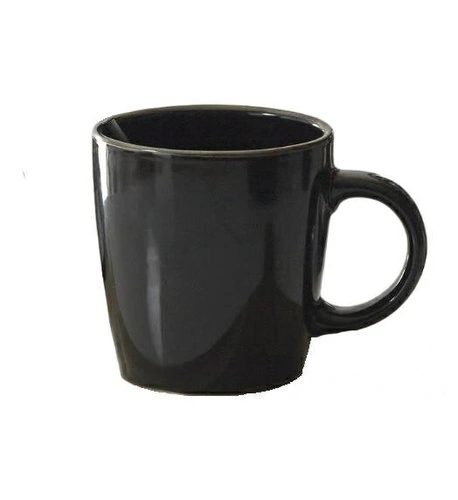 Kubek ceramiczny Lisere Dore Intesi 400 ml czarny nowoczesny do kawy lub herbaty