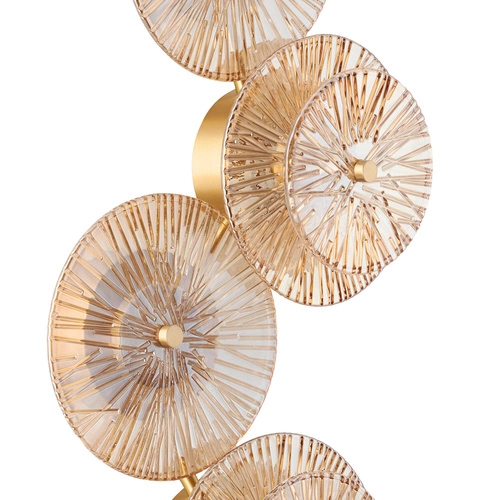 Lampa ścienna LED LUXIO-4 bursztynowa szkło glamour do salonu i sypialni 32 cm