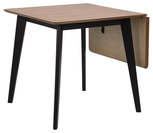 Stół rozkładany do jadalni Roxby nowoczesny naturalny/czarny 120 cm Actona