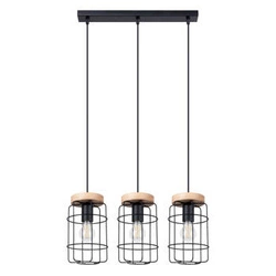 Lampa wisząca GOTTO 3L czarna industrialna nad stół do salonu i jadalni metalowa 160 cm