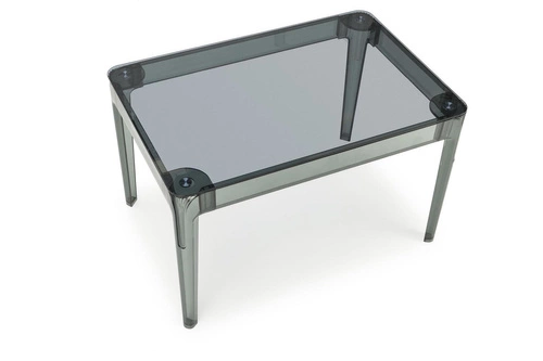 Stół Lord szklany dymiony 120x80 nowoczesny do jadalni i salonu transparentny
