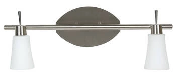 Lampa sufitowa Kroton listwa 2x40W G9  nikiel mat/biały