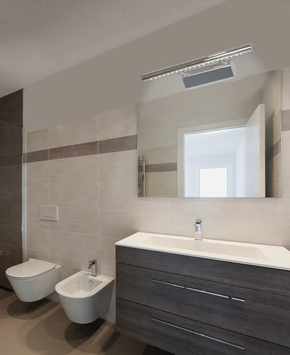 Kinkiet ścienny Forte LED chrom nowoczesny regulowany LED 40,5 cm do salonu nad lustro