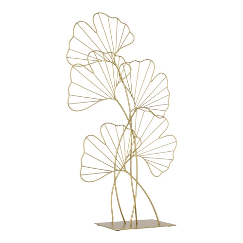 Dekoracja metalowa Ginko złota