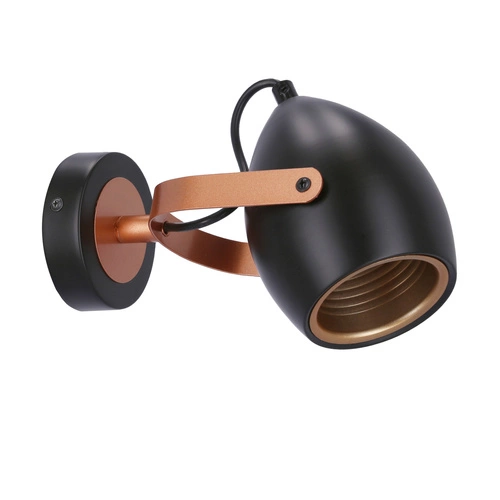 Kinkiet ścienny Anica czarny regulowany metalowy nowoczesny do salonu i sypialni CANDELLUX