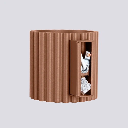 Nowoczesny kinkiet ścienny AURA kawowy aluminiowy do salonu i sypialni 12 cm