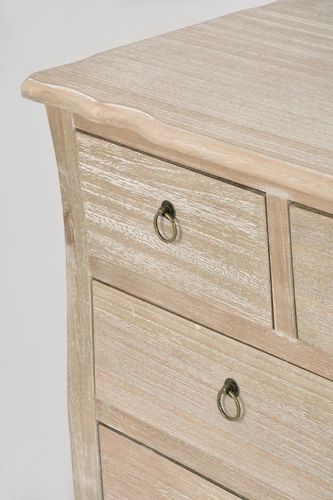 Komoda Moulin 6 szuflad bielona