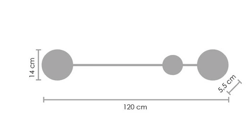 Nowoczesny kinkiet LED CLEX Step into Design czarny 120 cm do salonu i sypialni