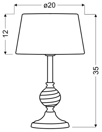 Lampa stołowa Fero 1x60W E27 transparent