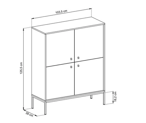 Zestaw mebli do sypialni Evora granatowa