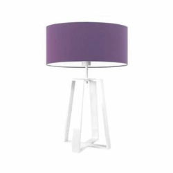 Lampka nocna do sypialni Thor nowoczesna fioletowa z abażurem metalowa LYSNE 61 cm