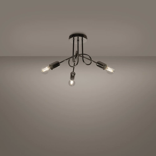Żyrandol loftowy LOOP 3 chrom stalowy 3-punktowy do salonu i jadalni Sollux Lighting