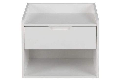 Szafka nocna biała z szufladą 46 cm nowoczesna wisząca Actona Dimeo do sypialni