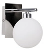 Kinkiet Raisa lampa chromowy 1x40W G9  klosz biały