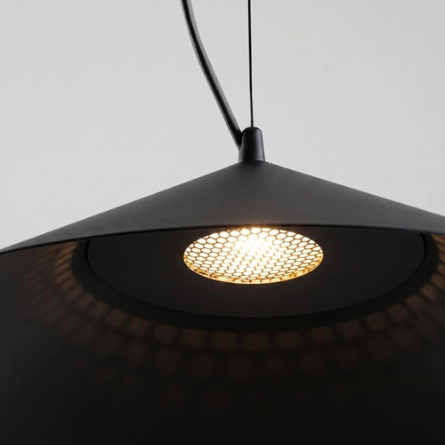 Lampa wisząca FINT czarna LED do salonu regulowana nowoczesna