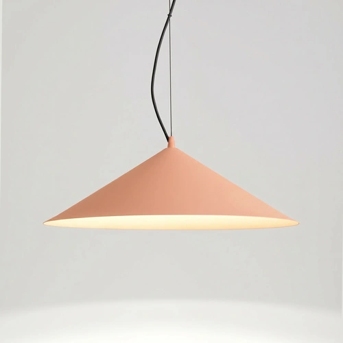 Lampa wisząca FINT LED brzoskwiniowa regulowana do salonu 50 cm