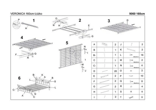 Łóżko do sypialni Vera 160x200 drewniane nowoczesne czereśnia antyczna czarne