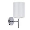 Kinkiet ścienny Yan chrom nowoczesny z abażurem do salonu i sypialni CANDELLUX LIGHTING