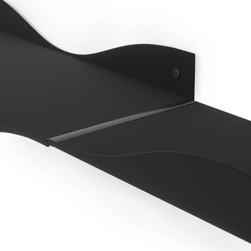 Zestaw 2 nowoczesnych półek ściennych Surf czarnych metalowych do salonu Umbra