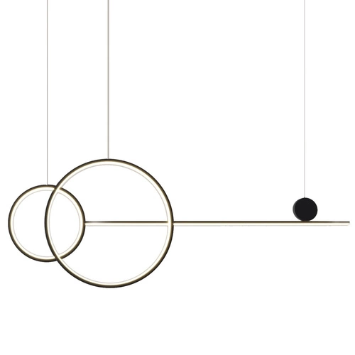 Lampa sufitowa LED NEW AGE czarna 120 cm regulowana do salonu i nad wyspę