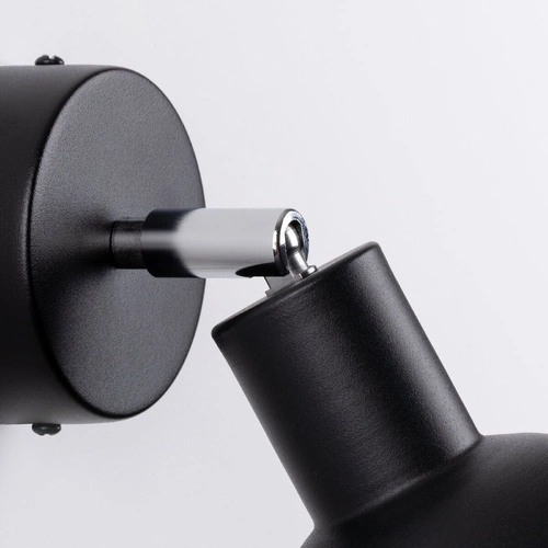 Kinkiet ścienny ELBA czarny metalowy loftowy do salonu i sypialni SOLLUX LIGHTING