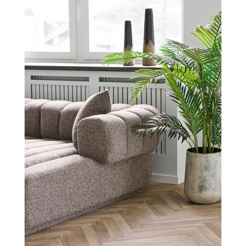 Wazon ceramiczny Cali brązowy 39 cm wysoki wazon na kwiaty do salonu