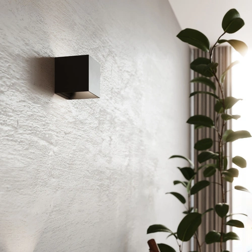 Kinkiet ścienny LED Luca czarny nowoczesny aluminiowy IP54 do salonu i na zewnątrz
