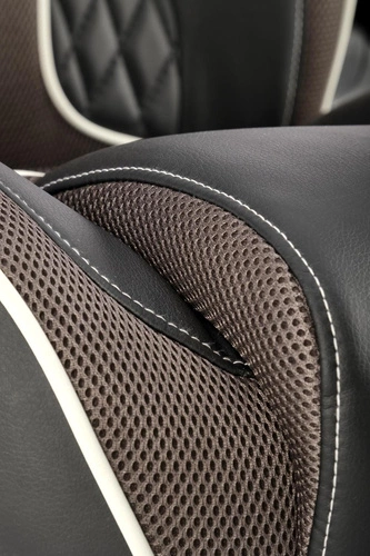 Fotel biurowy ergonomiczny Lamet szary obrotowy z regulacją podłokietników i zagłówkiem do biura