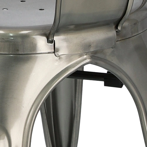 Krzesło metalowe Paris D2.DESIGN inspirowane Tolix do jadalni kuchni loft srebrne industrialne