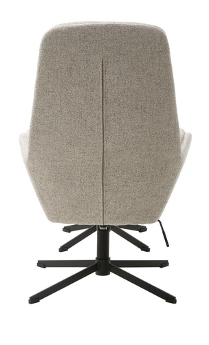 Fotel wypoczynkowy Sifton z podnóżkiem biały nowoczesny do salonu