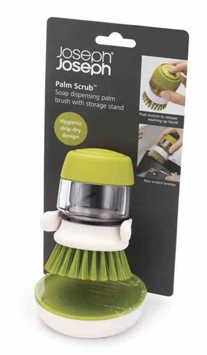 JJ - Szczotka do mycia naczyń z pompką, szara