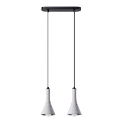 Lampa wisząca REA 2 beton szara nowoczesna 2-punktowa do jadalni nad stół SOLLUX LIGHTING