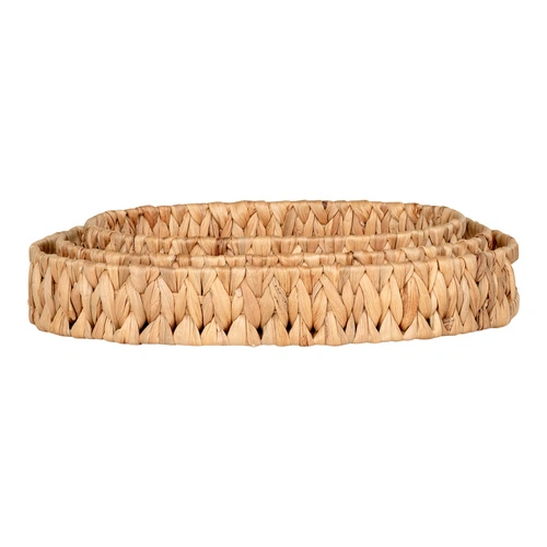 Estoril zestaw 3 okrągłych tac dekoracyjnych z hiacyntu wodnego House Nordic