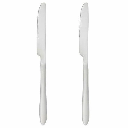 Zestaw 2 noży stołowych Nevis 5five simply smart nowoczesne srebrne sztućce stal nierdzewna zmywarka