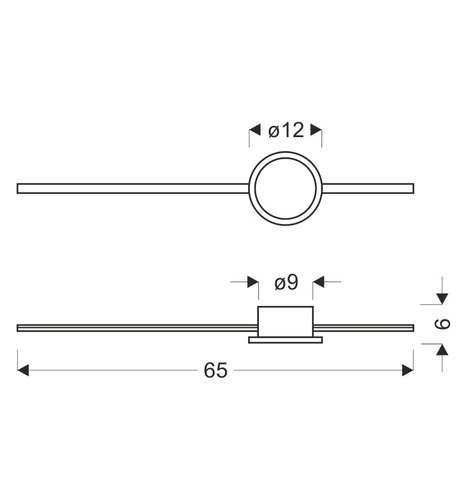 Nowoczesny kinkiet ścienny LED BATUTA 2 patyna i biały klosz do salonu i sypialni 65 cm