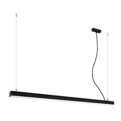 Lampa wisząca LED Pinne 150 cm czarna nowoczesna nad stół do kuchni i jadalni