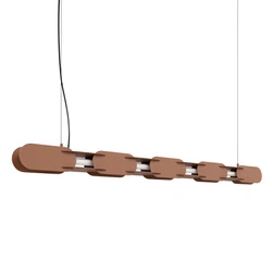 Lampa wisząca LED CHAIN 158 mocca nowoczesna nad wyspę
