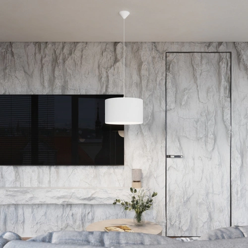 Lampa wisząca NOVA 30 biała minimalistyczna regulowana do salonu i jadalni