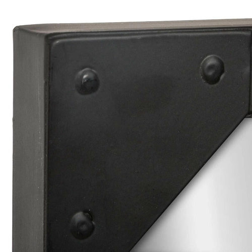 Lustro prostokątne Lola 54x74 cm do przedpokoju czarne wiszące industrialne Atmosphera