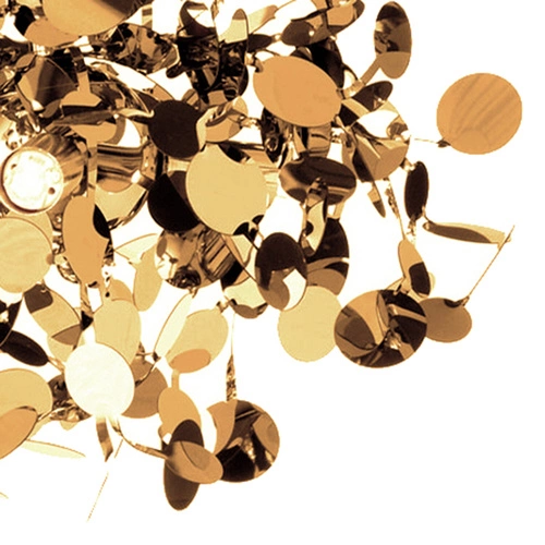 Lampa wisząca MONETTI złota 40 cm nowoczesna regulowana do salonu i jadalni