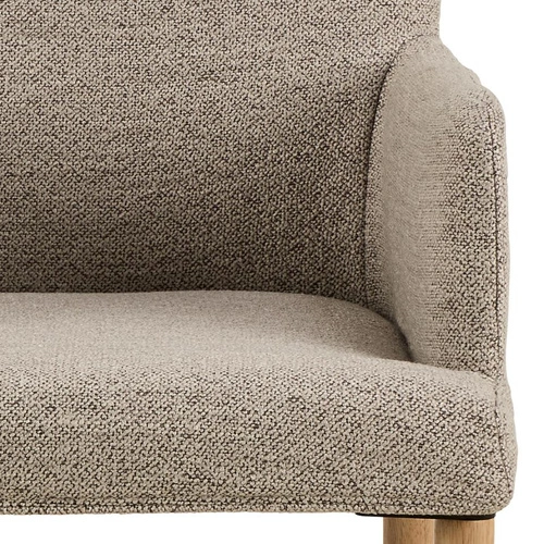 Actona Zoe beżowe krzesło tapicerowane skandynawskie do jadalni