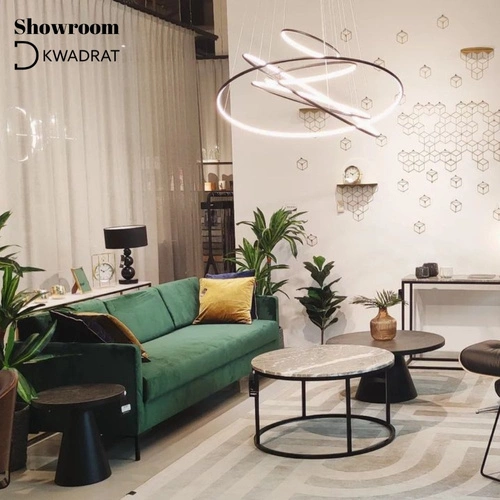 Stolik kawowy Soli okrągły 85 cm czarny nowoczesny szklano-ceramiczny do salonu Actona