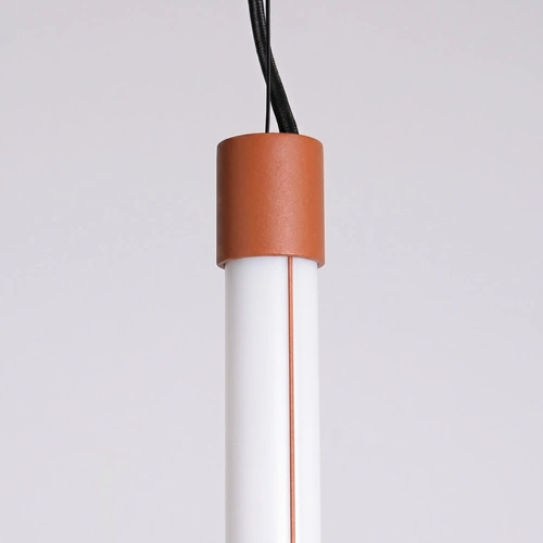 Lampa wisząca TRANG LED ochra czerwona regulowana nad wyspę
