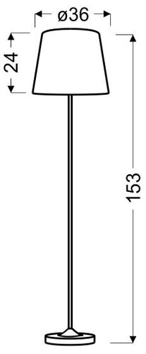 Lampa podłogowa Segin lampa podłogowa  1x60W E27 + abażur o tym samym indeksie