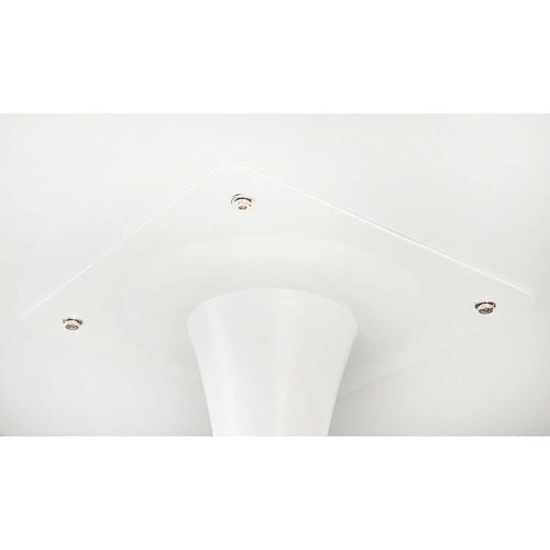 Stół okrągły do jadalni Simplet Skinny White 90 cm biały nowoczesny na metalowej nodze