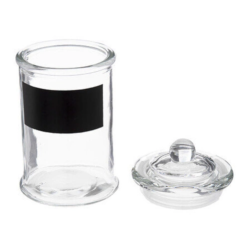 Słoik szklany 0,12l z czarną etykietą