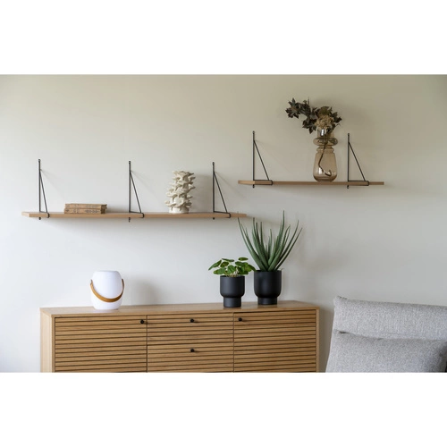 Półka Chiba 80cm naturalna/ czarna